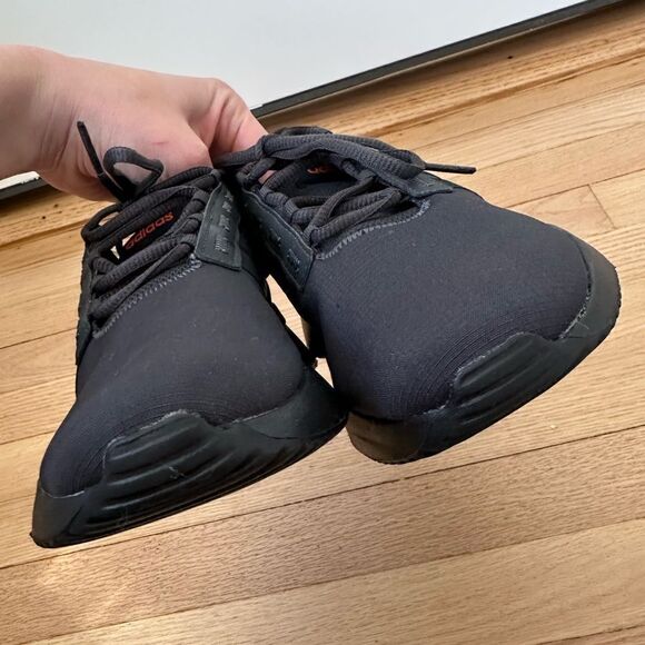 ADIDAS RACER TR21 running shoes athletic sneakers black orange size 6 - Picture 5 of 9